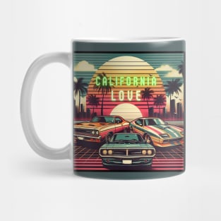 California Love: Sunset Cruisin', where Muscle Cars meet Palm Trees! Mug